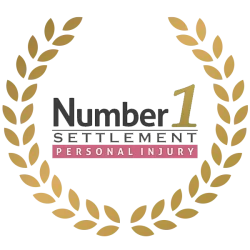 Number one personal injury settlement award badge