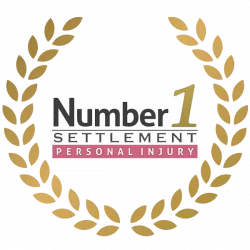 Number one personal injury settlement award badge